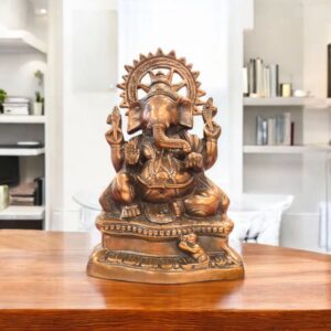 Metal Ganesha Statue | Copper Ganesh Idol for Gift and home decor