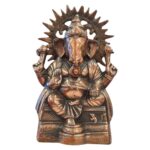 Metal Ganesha Statue | Copper Ganesh Idol - 13 inch