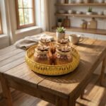 Jars with serving serving tray set | Great Living room addition