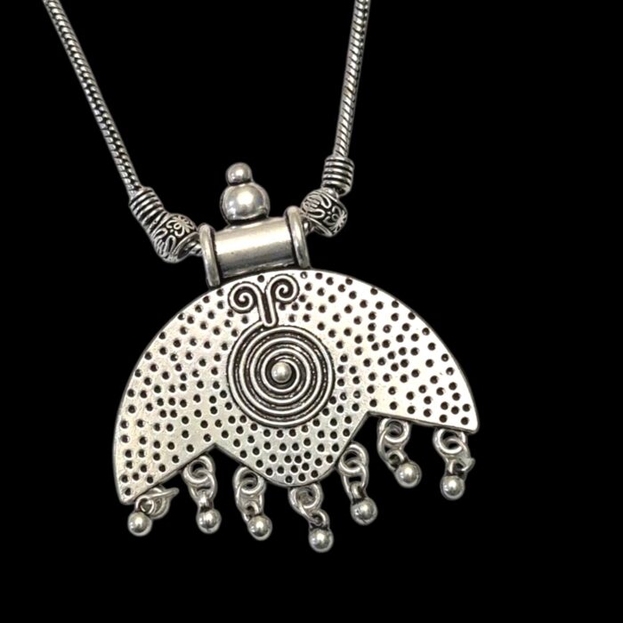 Oxidized Pendant chain necklace - Image 4