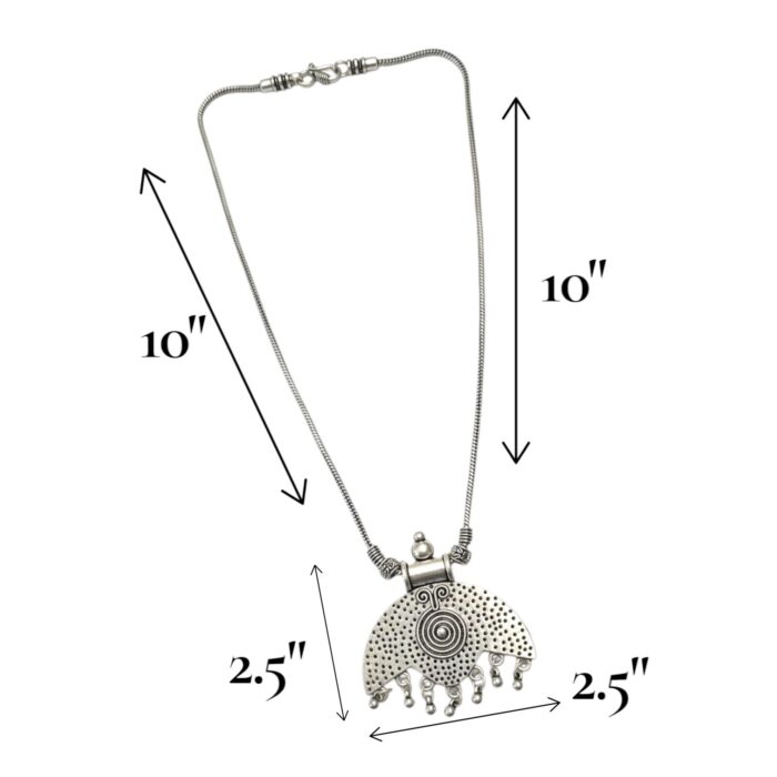 Oxidized Pendant chain necklace - Image 5