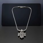 German silver plated brass pendant necklace boho style