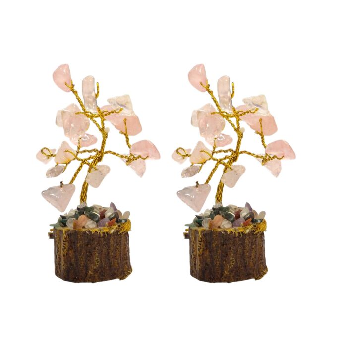 Natural Gemstone Crystal Tree - Rose Quartz - Pack of 2 - Image 3