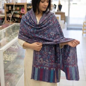 Pashmina stole for women with elegant Kaani thread work