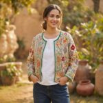 Indian style phulkari embroidered women’s jacket
