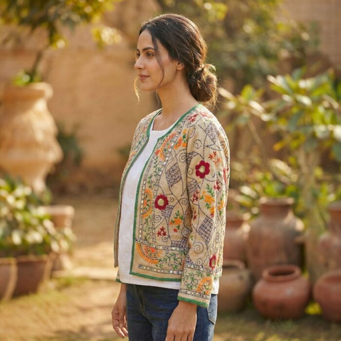Indian Ethnic Women’s Embroidered Jacket
