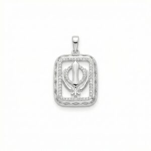 Pure silver Khanda Sahib pendant | Unisex design