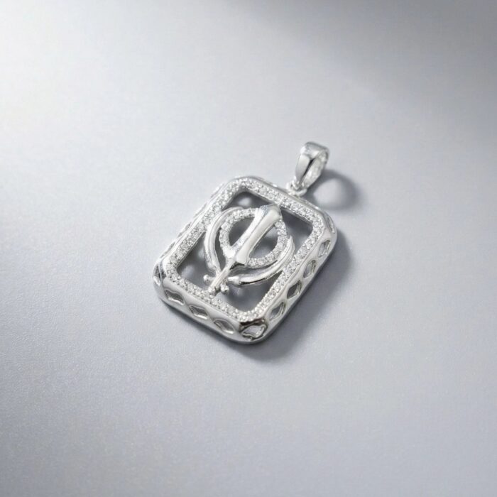 Sterling silver pendant - 925 pure silver Khanda pendant