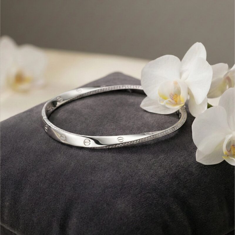 925 Sterling silver Bracelet | Free size with Zirconia / Jarkan stones | Gift for her