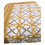 Close up of elegant sunder rumala sahib set for Babaji