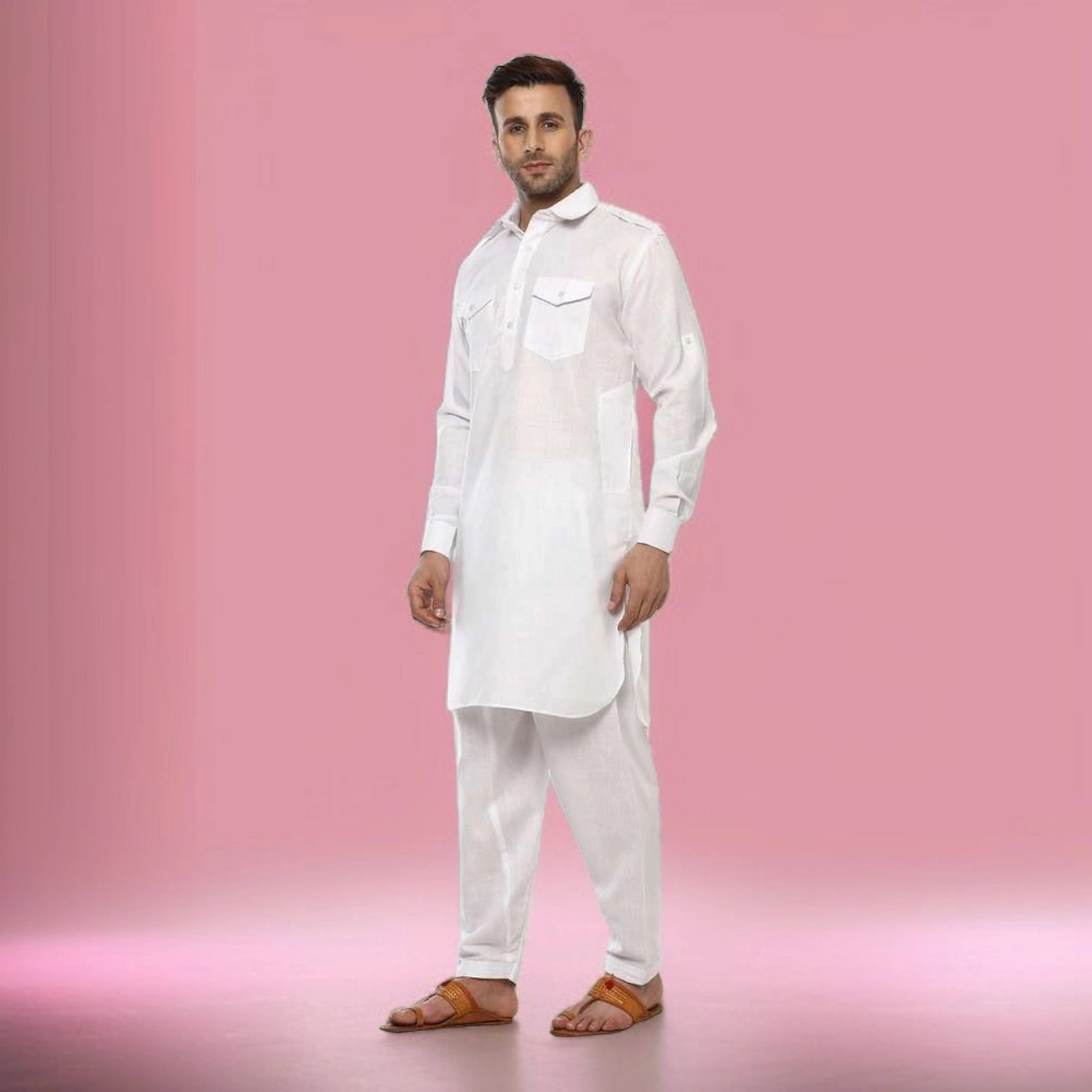 White cotton Pathani suit for men White cotton Pathani suit for men | Buy white Pathani suit online in Canada