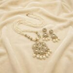Aabha Kundan Golden antique Necklace set | Utsav series