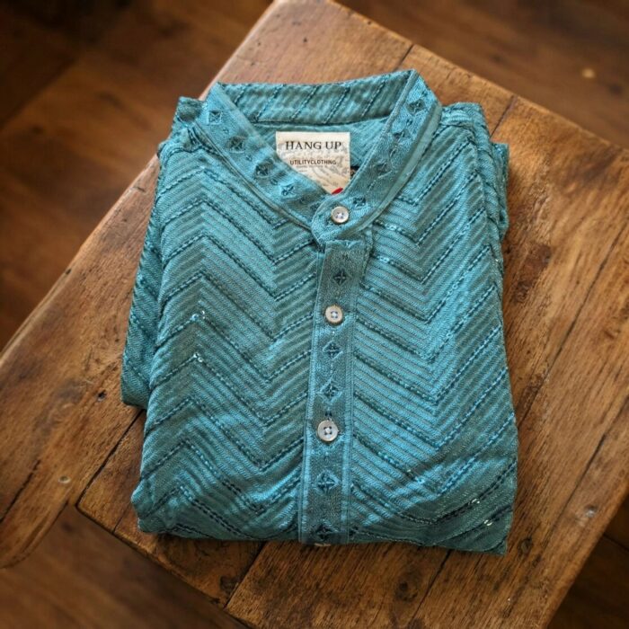 Stand out from the crowd with this Teal Men Kurta with heavy sequin work