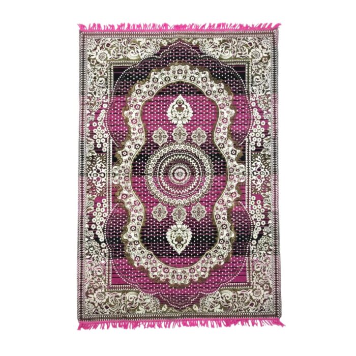 Pink Medallion Area Rug 72x54 Inches | Decorative carpet for Living Room - Image 3