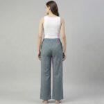 Casual women's palazzo pants in rayon fabric