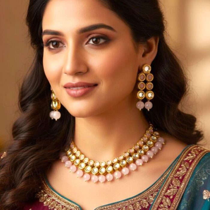 Elara Kundan Earring Set | Swarnika Series - Image 2