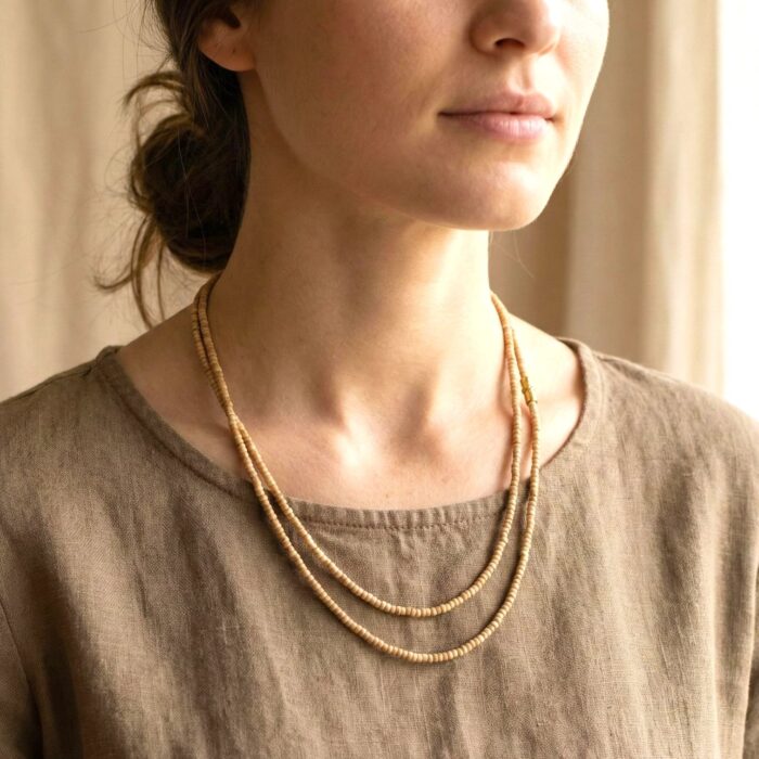 Tulsi Kanthi Mala - 2mm beads - Image 2