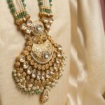 Maharani haar with earring | Semi Precious Necklace and Earring Set - Image 3