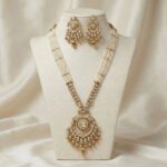 Maharani haar with earring | Semi Precious Necklace and Earring Set - Image 4