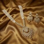 Maharani haar with earring | Semi Precious Necklace and Earring Set - Image 5