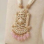 Traditional Maharani Haar with Pink beads and white pot beads