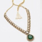 Emerald Green Kundan Necklace - Swarnika Series