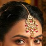 Maang Tikka - Ruby | Kundan Stone Work