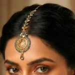 Maang Tikka - Turquoise | AD Stone Work