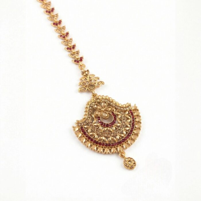Traditional Kundan stone Maang Tikka jewelry