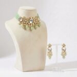 Swarnika Series Pista Green Kundan Choker Set – Front View