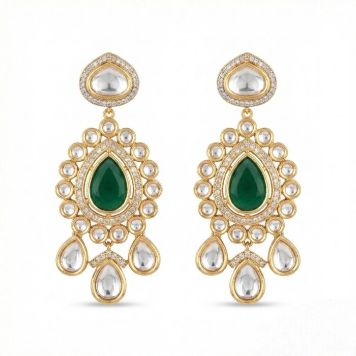 Kundan Necklace Set | Gold Plated Rani haar | Swarnika Series - Image 4