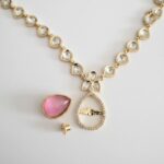 Kundan  AD stone Necklace Rani haar | Interchangeable Stone Necklace Set - Image 3