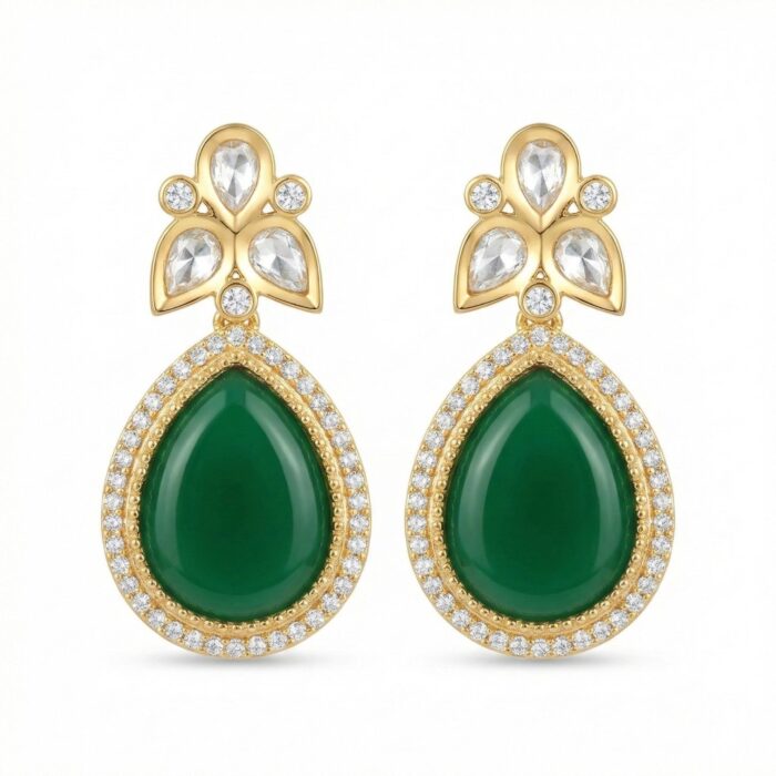 Kundan  AD stone Necklace Rani haar | Interchangeable Stone Necklace Set - Image 6