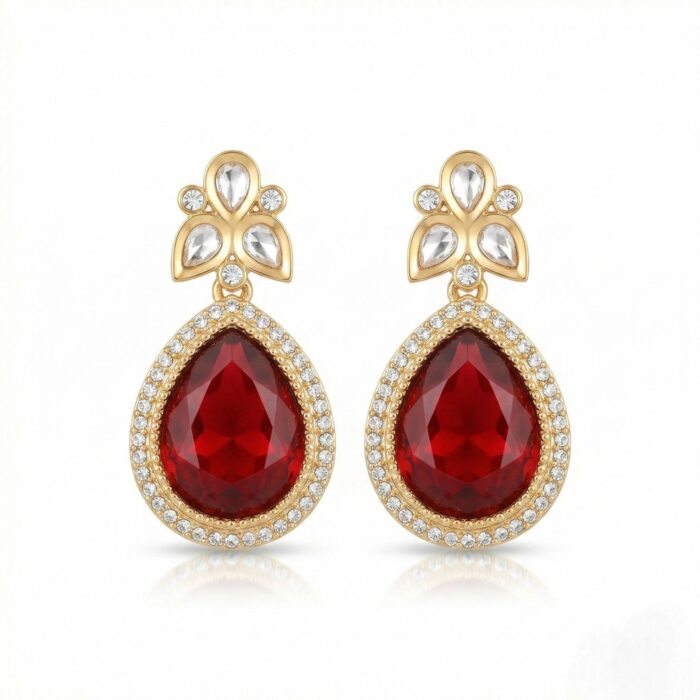 Kundan  AD stone Necklace Rani haar | Interchangeable Stone Necklace Set - Image 8