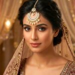 Kundan Stone Work - Maang Tikka - Chand - White - Image 2