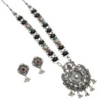 Oxidized Silver Necklace Indian necklace set