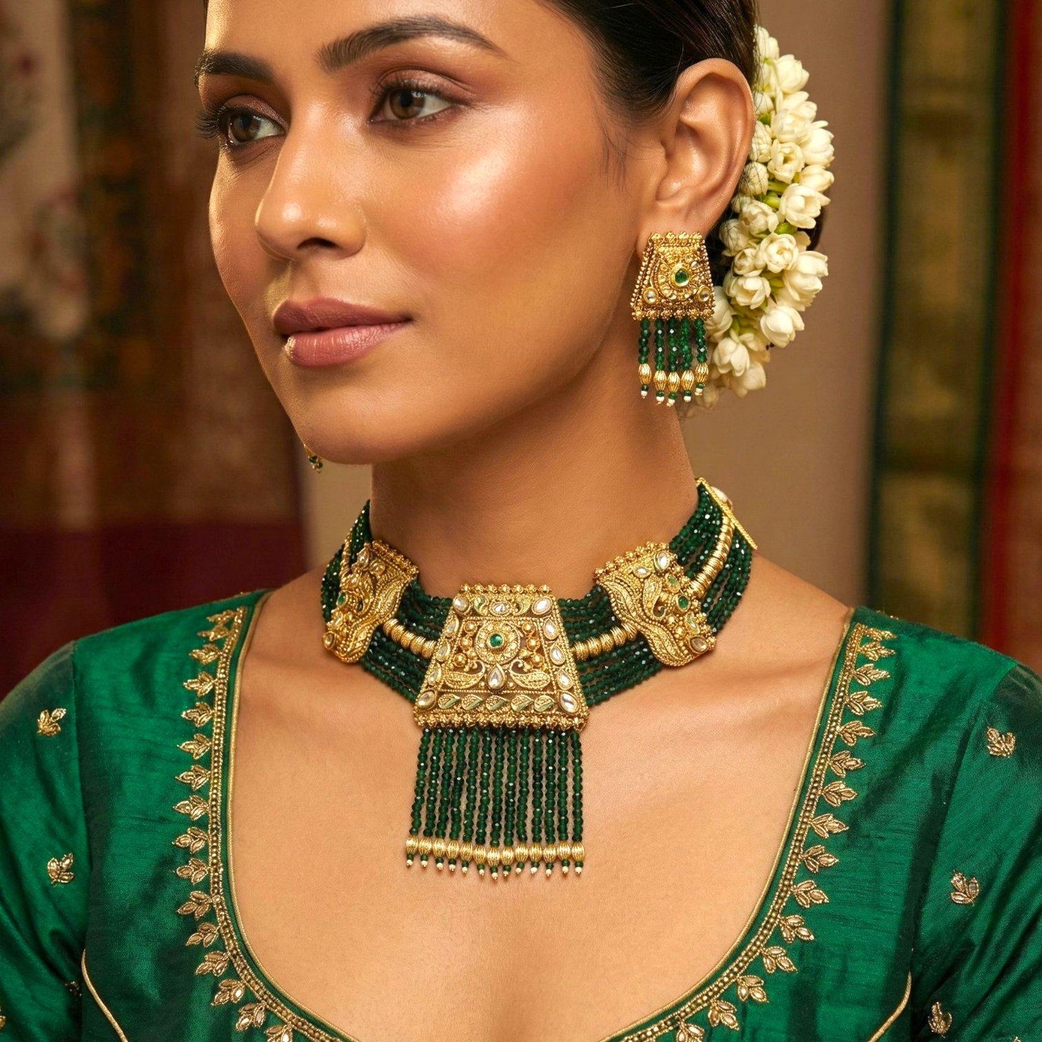 1770769454980.webp Rajwada Choker Necklace and Earring Set - Image 1