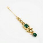 Swarnika Emerald Dew - Green | Kundan Choker Necklace Set - Image 3