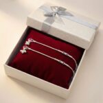 Pair of 925 Sterling Silver Anklets | Silver Anklets for Adults - 10 inch - Image 4