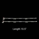 Pair of 925 Sterling Silver Anklets – 10.5 inch | Silver Anklet for Adults - Image 4