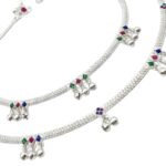 Pair of Pure Sterling Silver Anklets | 10.5 inch Silver Anklet for Adults - Image 2