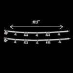 Pair of Pure Sterling Silver Anklets | 10.5 inch Silver Anklet for Adults - Image 4