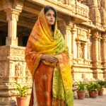 Jai Shree Ram printed Scarf - Tri color - Image 2