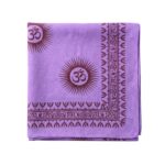 OM printed Cotton Scarf - Purple - Image 4