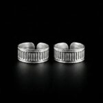 Pair of Pure Silver Toe Rings | Adjustable Toe rings