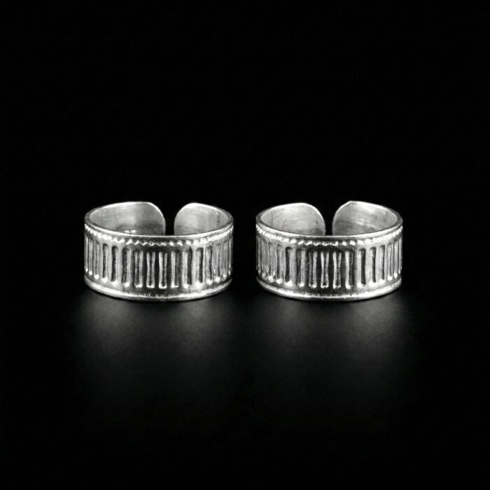 Pair of Pure Silver Toe Rings | Adjustable Toe rings - Image 5