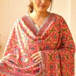 Festive wear Phulkari dupatta for Diwali and wedding season