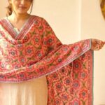 Phulkari dupatta for women with traditional Punjabi embroidery