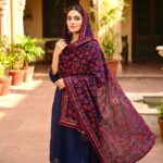 Elegant Phulkari Dupatta for Women - Blue