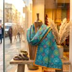 Scarf / Stole for Women | Phulkari Work | Elegant Dupatta 32x84 - Turquoise - Image 4